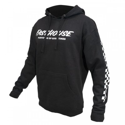 FASTHOUSE, LOGO HOODED PULLOVER, SVART