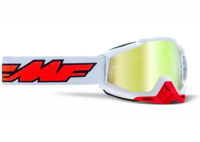 FMF POWERBOMB Goggle Rocket Vit - True Gold Lins
