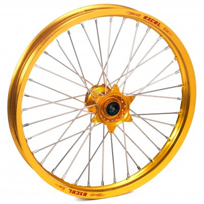Haan Wheels, Komplett Hjul, 1,60, 21", FRAM, GULD, KTM 16-26 450 EXC-F, 15-26 450 SX-F, 18-22 250 EXC TPI/300 EXC TPI, 23-25 250