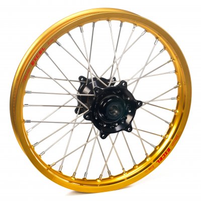 Haan Wheels, Komplett Hjul, 1,60, 12", BAK, SVART GULD, KTM 24-26 50 SX, Husqvarna 24-25 TC 50, 26 TC 50, GasGas 24 MC 50, 26 MC