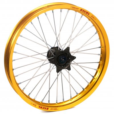 Haan Wheels, Komplett Hjul, 2,15, 21", FRAM, SVART GULD, KTM 17-19 1090 ADVENTURE, 13-16 1190 ADVENTURE, 15-25 1290 ADVENTURE, 1