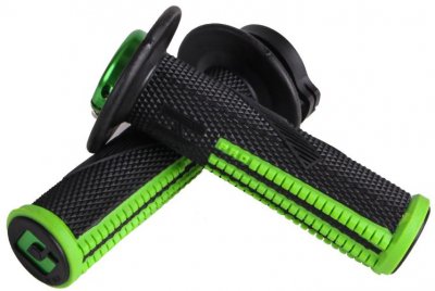 Gummihandtag EMIG PRO MX V2 Lock-On Grip - Black/Green