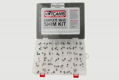 Hot Cams, Shims kit, 1,20mm-3,50mm, totalt 141 shims., 7,48mm