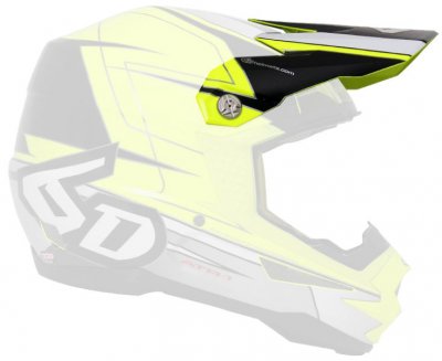 Hjälmskärm 6D ATR-1 Visor Sonic Neon Yellow Black