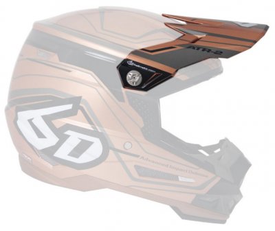 Hjälmskärm 6D ATR-2 Visor Circuit Copper