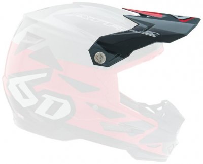 Hjälmskärm 6D ATR-2 Visor Merge, Red/Grey/Black
