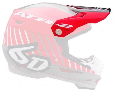 Hjälmskärm 6D ATR-2 Visor Motion Gloss Red