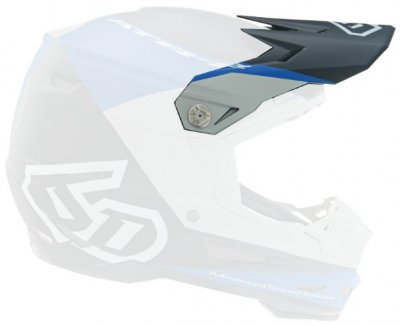 Hjälmskärm 6D ATR-2 Visor Quadrant, Blue/Black/Grey