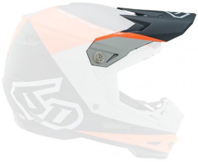 Hjälmskärm 6D ATR-2 Visor Quadrant, Orange/Black/Grey