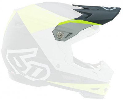 Hjälmskärm 6D ATR-2 Visor Quadrant, Yellow/Black/Grey