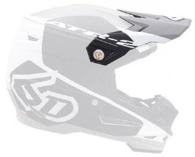 Hjälmskärm 6D ATR-2 Visor Shadow Matte White/Black