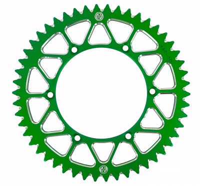 Holeshot, Bakdrev Alu, 520, 50, GRÖN, Kawasaki 07-16 KLX450, 19-26 KX450, 06-18 KX450F, 24-26 KX450X, 91-94 KDX250, 87-08 KX250,