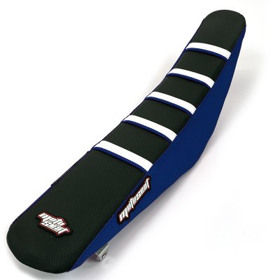 Moto Seat, Ribbat Överdrag Ltd Edt, BLÅ SVART VIT, Husqvarna 14-15 FC 450, 14-16 FE 450, 14-15 FC 250, 14-16 FE 250/TC 250/TE 25