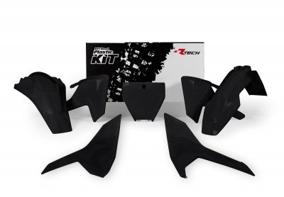 Rtech, Plastkit, SVART, Husqvarna 16-18 FC 450, 16-18 FC 250, 17-18 TC 250/TC 300, 16-18 FC 350, 16-18 TC 125