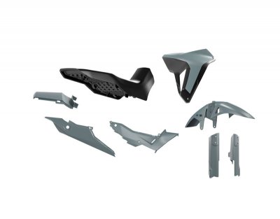Rtech, Plastkit Revolution, SVART GRÅ, Honda 23-25 XL750 TRANSALP