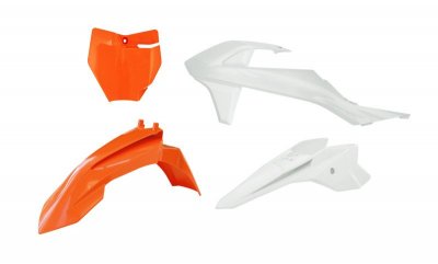 Rtech, Plastkit, VIT ORANGE, KTM 16-23 50 SX, 20-24 SX-E 5