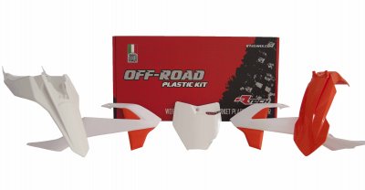 Rtech, Plastkit, VIT ORANGE, KTM 16-23 65 SX, GasGas 21-23 MC 65