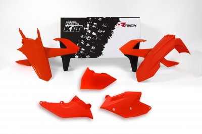 Rtech, Plastkit, NEON ORANGE, KTM 17-19 450 EXC-F, 18-19 250 EXC TPI/300 EXC TPI, 17 250 EXC/300 EXC, 17-19 250 EXC-F, 17-19 350