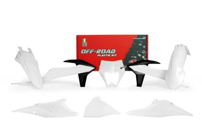 Rtech, Plastkit, Erzberg Rodeo, SVART VIT, KTM 20-21 450 EXC-F, 20-21 250 EXC TPI/250 EXC-F, 20-21 350 EXC-F/150 EXC TPI/300 EXC