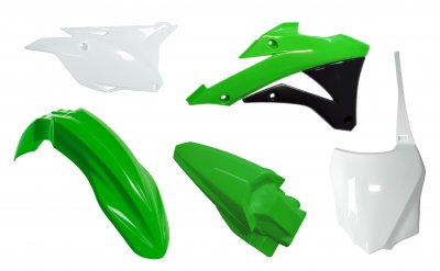Rtech, Plastkit, VIT GRÖN, Kawasaki 14-20 KX85