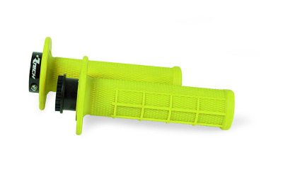 Rtech, R20 LOCK-ON GRIPS HALF WAFFLE, NEON GUL