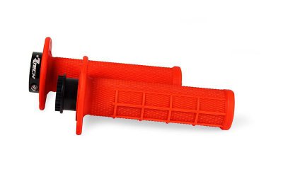 Rtech, R20 LOCK-ON GRIPS HALF WAFFLE BETA, NEON RÖD