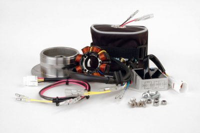 Trail Tech, DC system 70W stator, likriktare, svänghjul, batteri, väska, Honda 02-04 CRF450R