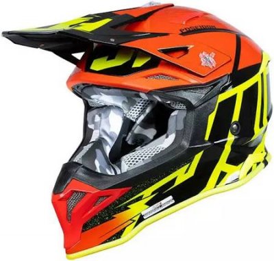 Crosshjälm Just1 J-39 Poseidon Fluo Gul/Röd  Svart