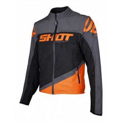 SHOT, JACKA SOFTSHELL LITE, VUXEN, GRÅ NEON ORANGE