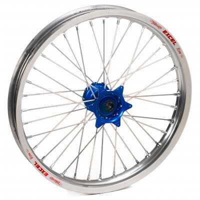 Haan Wheels, Komplett Hjul, 1,60, 19", FRAM, SILVER BLÅ, KTM 12-26 85 SX, Husqvarna 20-26 TC 85, 19 TC 85 (17/14), 14-19 TC 85 (