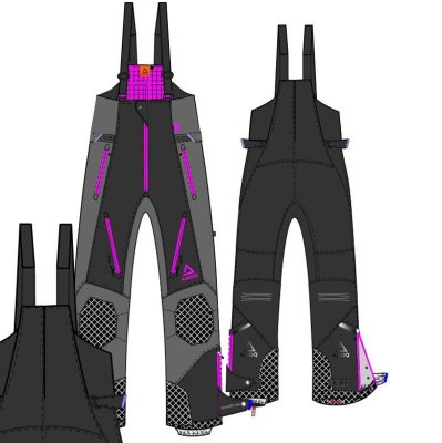 Skoterbyxor AMOQ Orbit Dam Svart/Grå/Rosa