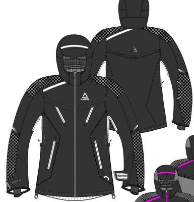 Skoterjacka AMOQ Orbit Dam Svart/Vit