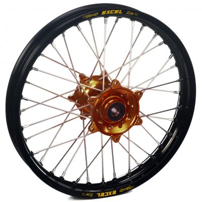 Haan Wheels, Komplett Hjul, 1,60, 12", BAK, BRONS SVART, KTM 24-26 50 SX, Husqvarna 24-25 TC 50, 26 TC 50, GasGas 24 MC 50, 26 M