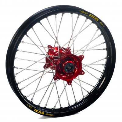 Haan Wheels, Komplett Hjul, 1,60, 14", BAK, SVART RÖD, KTM 25-27 65 SX, Husqvarna 25 TC 65, 26 TC 65, GasGas 25 MC 65
