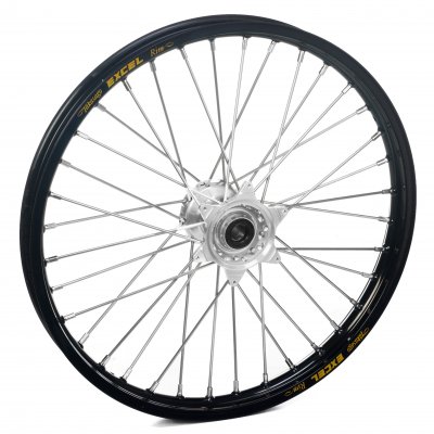 Haan Wheels, Komplett Hjul, 1,60, 21", FRAM, SILVER SVART, TRIUMPH 25 TF 450-RC, 26 TF 450-X, 24-26 TF 250-X