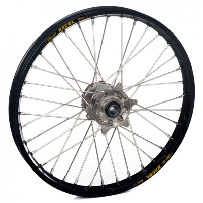 Haan Wheels, Komplett Hjul, 1,60, 19", FRAM, SVART GRÅ, KTM 12-27 85 SX, Husqvarna 20-27 TC 85, 19 TC 85 (17/14), 14-19 TC 85 (1