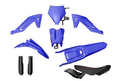 Rtech, Plastkit, Revolution ink sadel, SVART BLÅ, TALARIA 23-25 STING