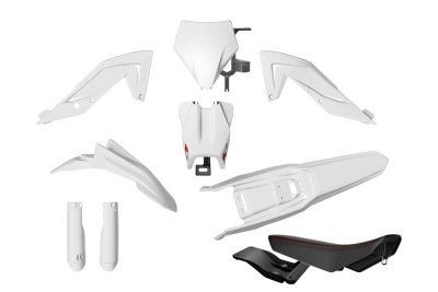 Rtech, Plastkit, Revolution ink sadel, SVART VIT, TALARIA 23-25 STING