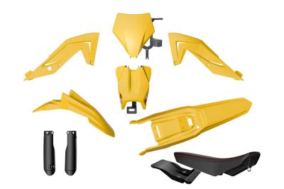 Rtech, Plastkit, Revolution ink sadel, SVART GUL, TALARIA 23-25 STING