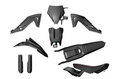 Rtech, Plastkit, Revolution ink sadel, SVART, TALARIA 23-25 STING