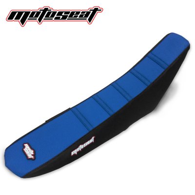 Moto Seat, Ribbat Överdrag, BLÅ SVART, TM 15-18 EN 250/MX 250, 15-18 EN 125/MX 125/EN 144/EN 300/MX 144/MX 300