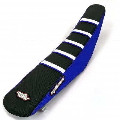 Moto Seat, Ribbat Överdrag Ltd Edt, BLÅ SVART VIT, Yamaha 19-20 WR450F, 18-20 YZ450F, 19-20 YZ250F